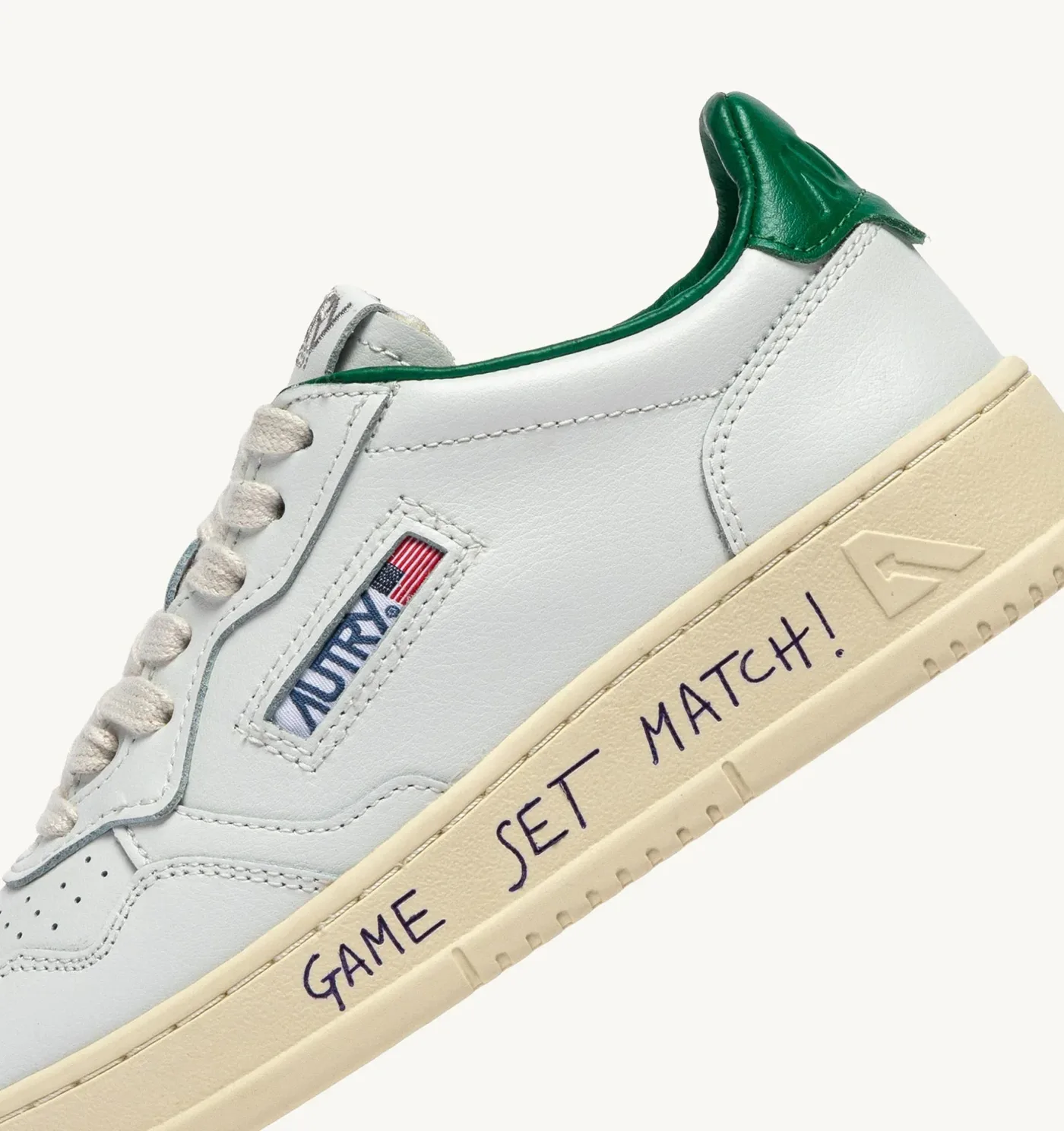 Autry Medalist Low Bianco / Verde Lettering