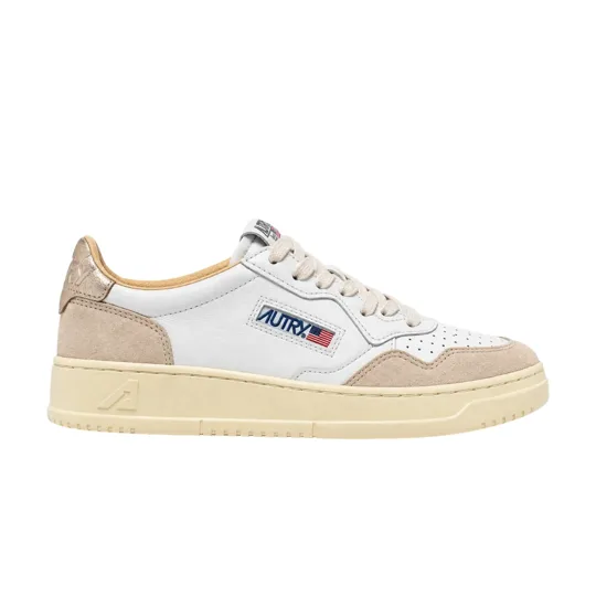 Autry Medalist Low Bianco / Beige / Oro