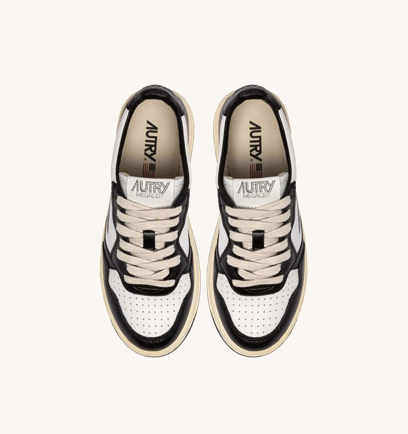 Autry Medalist Low Bianco / Nero
