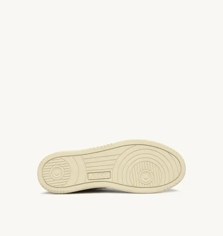 Autry Medalist Low Bianco / Beige / Nero Lettering